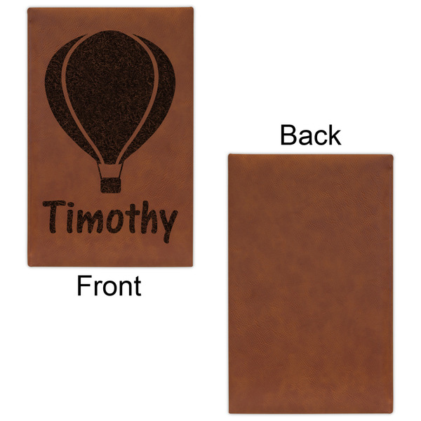 Watercolor Hot Air Balloons Leatherette Sketchbooks - Small - Single Sided - Front & Back View