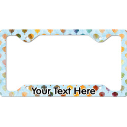 Watercolor Hot Air Balloons License Plate Frame - Style C (Personalized)