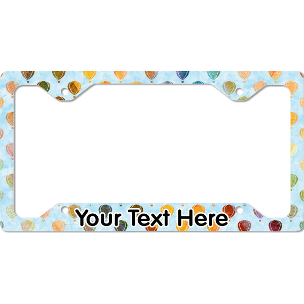 Custom Watercolor Hot Air Balloons License Plate Frame - Style C (Personalized)