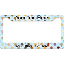 Watercolor Hot Air Balloons License Plate Frame - Style B (Personalized)