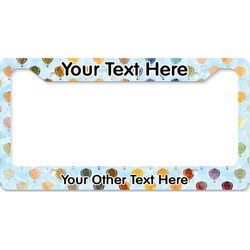 Watercolor Hot Air Balloons License Plate Frame - Style B (Personalized)