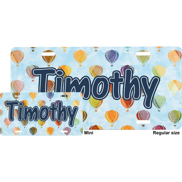 Watercolor Hot Air Balloons License Plate (Sizes)