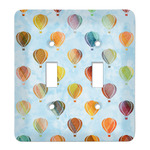 Watercolor Hot Air Balloons Light Switch Cover (2 Toggle Plate)