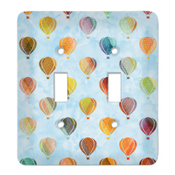 Watercolor Hot Air Balloons Light Switch Cover (2 Toggle Plate)