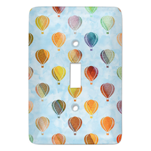 Custom Watercolor Hot Air Balloons Light Switch Cover (Single Toggle)