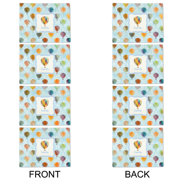 Watercolor Hot Air Balloons Linen Placemat - APPROVAL Set of 4 (double sided)