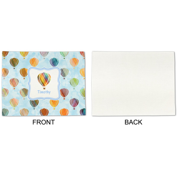 Watercolor Hot Air Balloons Linen Placemat - APPROVAL Single (single sided)