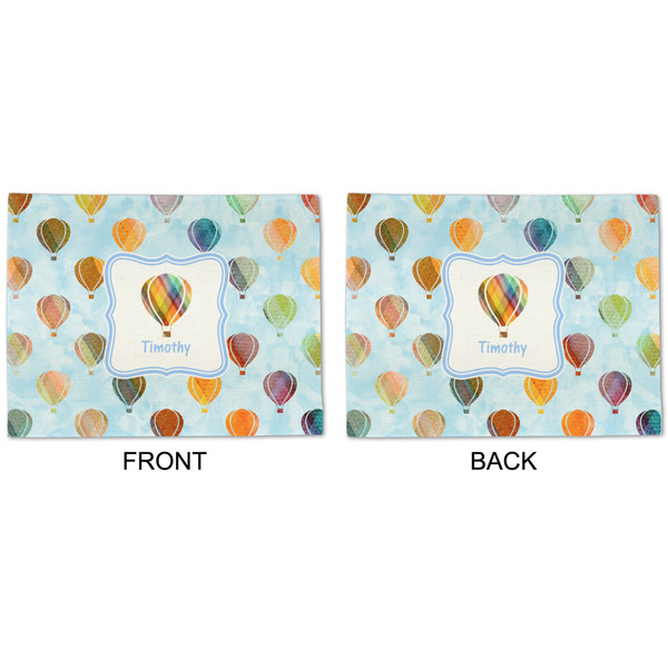 Watercolor Hot Air Balloons Linen Placemat - APPROVAL (double sided)