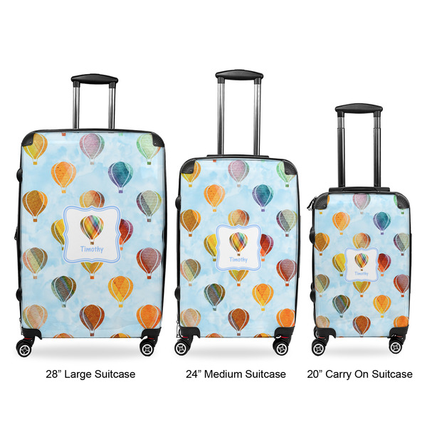 Watercolor Hot Air Balloons Luggage Bags all sizes - With Handle