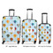 Watercolor Hot Air Balloons Luggage Bags all sizes - With Handle