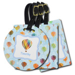 Watercolor Hot Air Balloons Plastic Luggage Tag (Personalized)