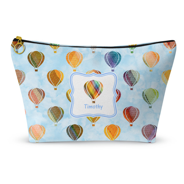 Custom Watercolor Hot Air Balloons Makeup Bag - Large - 12.5"x7" (Personalized)