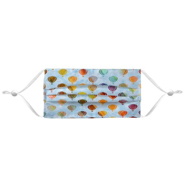 Watercolor Hot Air Balloons Mask - Pleated (new) APPROVAL