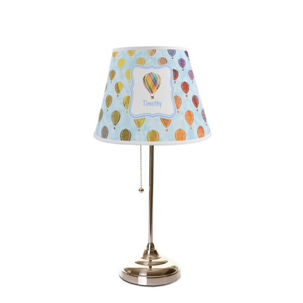 Watercolor Hot Air Balloons Poly Film Empire Lampshade - On Stand