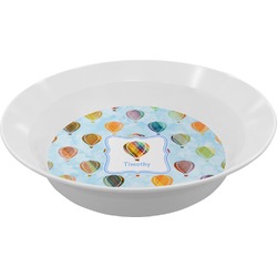 Watercolor Hot Air Balloons Melamine Bowl (Personalized)