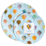 Watercolor Hot Air Balloons Melamine Plate (Personalized)