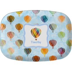 Watercolor Hot Air Balloons Melamine Platter (Personalized)