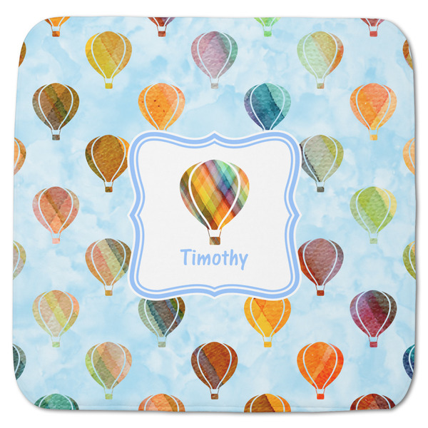 Custom Watercolor Hot Air Balloons Memory Foam Bath Mat - 48"x48" (Personalized)