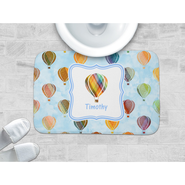 Watercolor Hot Air Balloons Memory Foam Bath Mat - LIFESTYLE 34x21