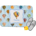 Watercolor Hot Air Balloons Memory Foam Bath Mat (Personalized)