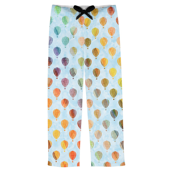 Custom Watercolor Hot Air Balloons Mens Pajama Pants - XS