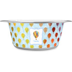 Watercolor Hot Air Balloons Stainless Steel Dog Bowl (Personalized)