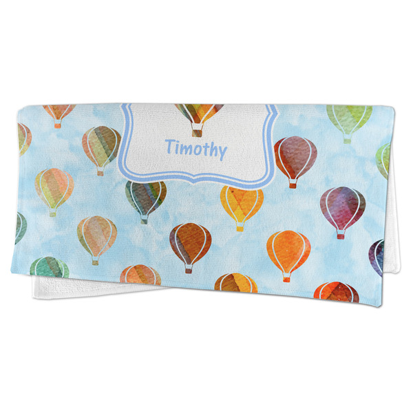 Watercolor Hot Air Balloons Microfiber Dish Rag - FOLDED (half)