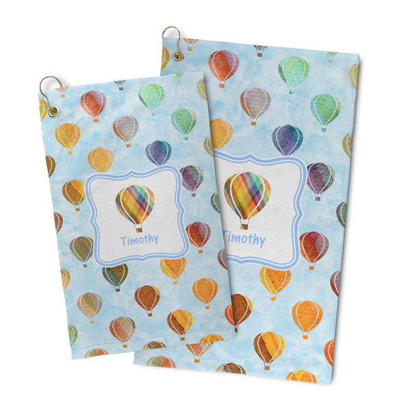 Watercolor Hot Air Balloons Microfiber Golf Towel - PARENT/MAIN