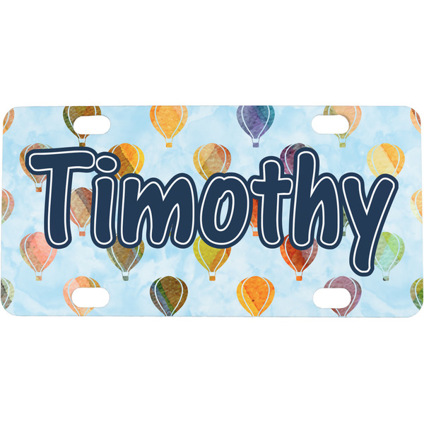 Custom Watercolor Hot Air Balloons Mini / Bicycle License Plate (4 Holes) (Personalized)