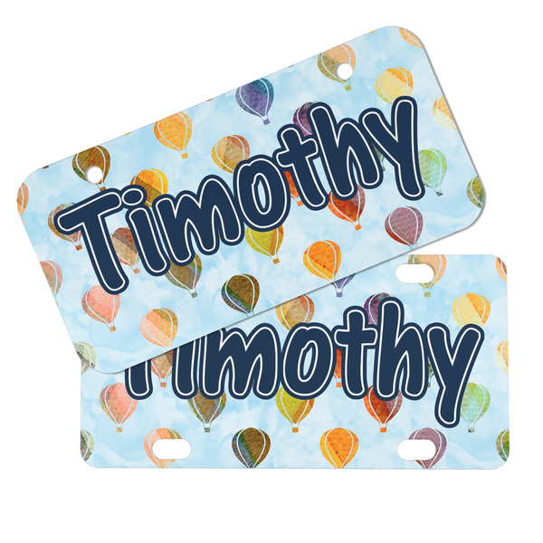 Watercolor Hot Air Balloons Mini License Plates - MAIN (4 and 2 Holes)