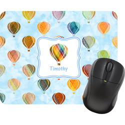 Watercolor Hot Air Balloons Rectangular Mouse Pad (Personalized)