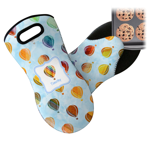 Watercolor Hot Air Balloons Neoprene Oven Mitt