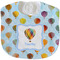 Watercolor Hot Air Balloons New Baby Bib - Closed and Folded
