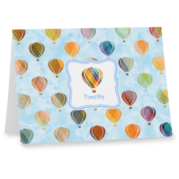 Custom Watercolor Hot Air Balloons Note cards (Personalized)