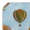 Watercolor Hot Air Balloons Octagon Placemat - Single front (DETAIL)