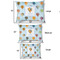 Watercolor Hot Air Balloons Outdoor Dog Beds - SIZE CHART