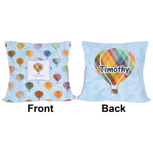 Watercolor Hot Air Balloons Outdoor Pillow - 18x18