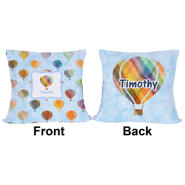 Watercolor Hot Air Balloons Outdoor Pillow - 20x20