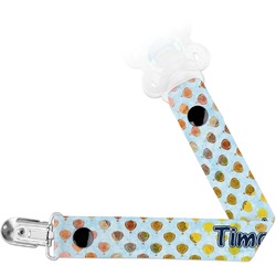 Watercolor Hot Air Balloons Pacifier Clip (Personalized)