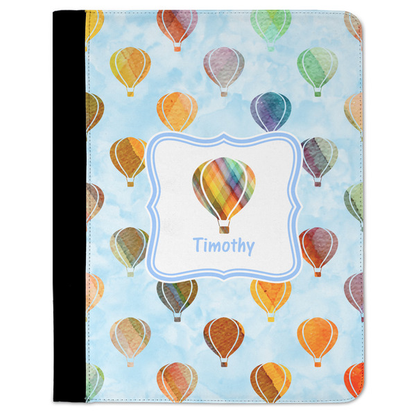 Custom Watercolor Hot Air Balloons Padfolio Clipboard - Large (Personalized)