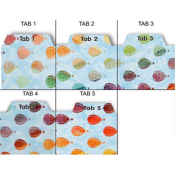 Watercolor Hot Air Balloons Page Dividers - Set of 5 - Approval