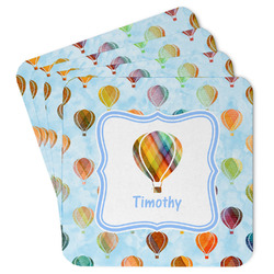 Watercolor Hot Air Balloons Paper Coasters (Personalized)