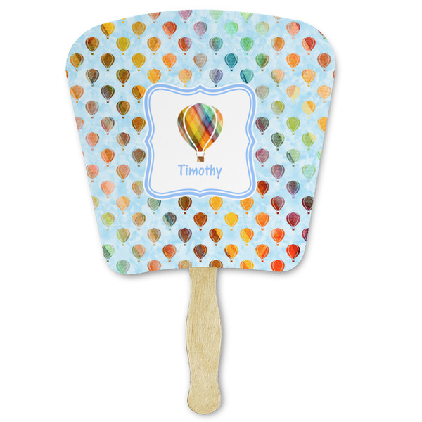 Custom Watercolor Hot Air Balloons Paper Fan (Personalized)