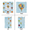 Watercolor Hot Air Balloons Party Favor Gift Bag - Matte - Approval