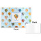 Watercolor Hot Air Balloons Disposable Paper Placemat - Front & Back