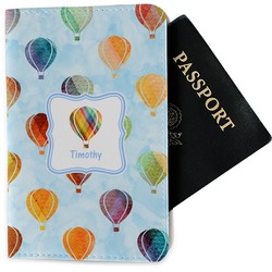 Watercolor Hot Air Balloons Passport Holder - Fabric (Personalized)