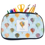 Watercolor Hot Air Balloons Neoprene Pencil Case - Medium w/ Name or Text
