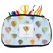 Watercolor Hot Air Balloons Neoprene Pencil Case - Medium w/ Name or Text
