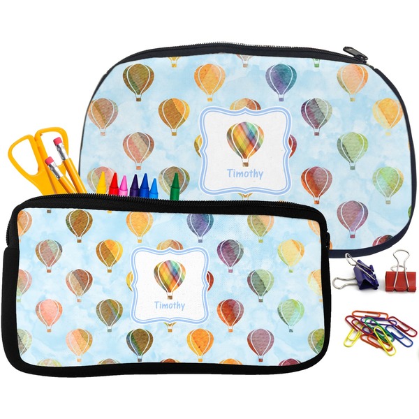 Watercolor Hot Air Balloons Pencil / School Supplies Bags Small and Medium