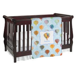 Watercolor Hot Air Balloons Baby Blanket (Personalized)